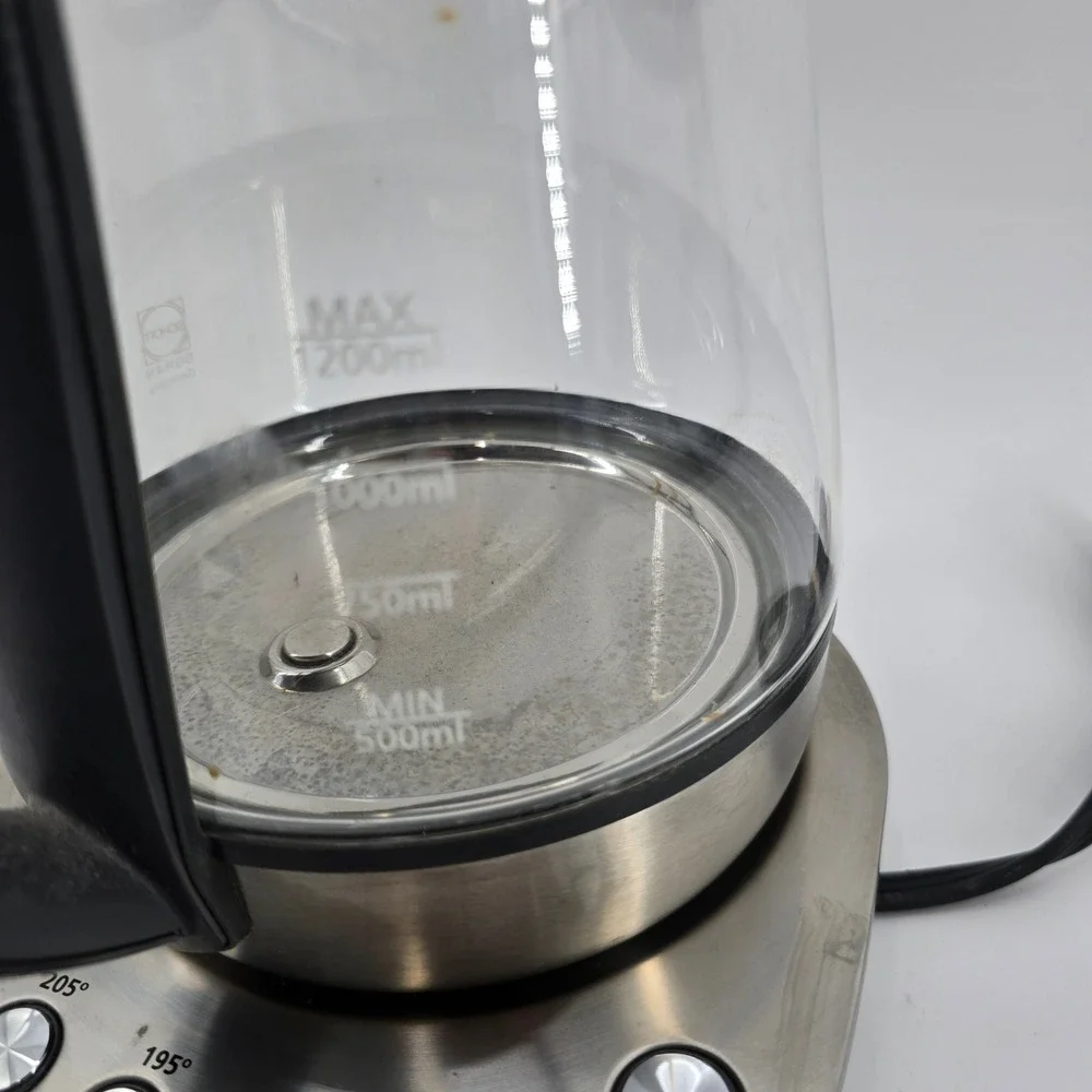 Mr. Coffee Electric Tea Kettle Schott Duran Glass Silver 1.2L 5 Cup
